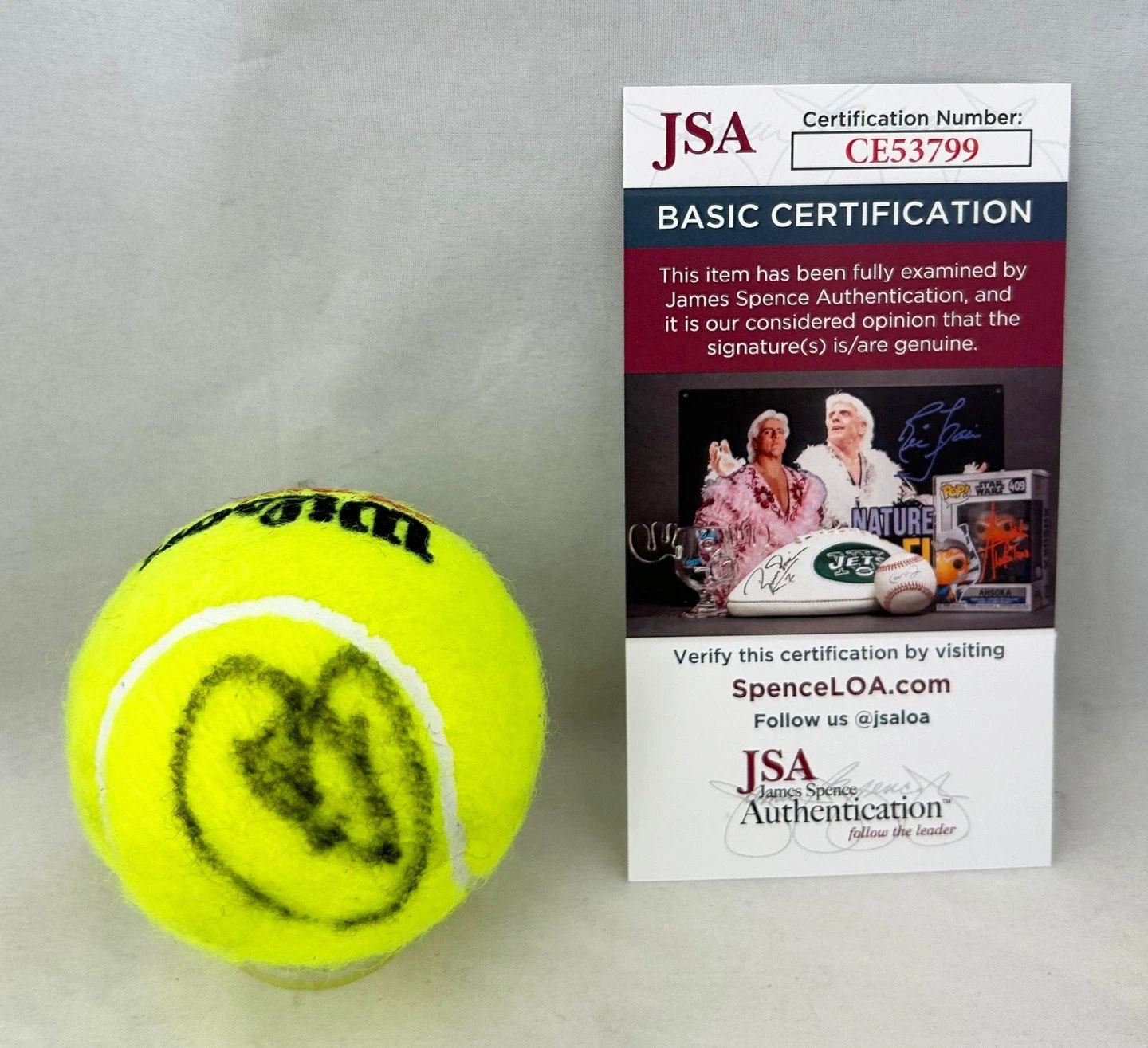 Novak Djokovic Signed Tennis Ball US Open JSA 1 COA
