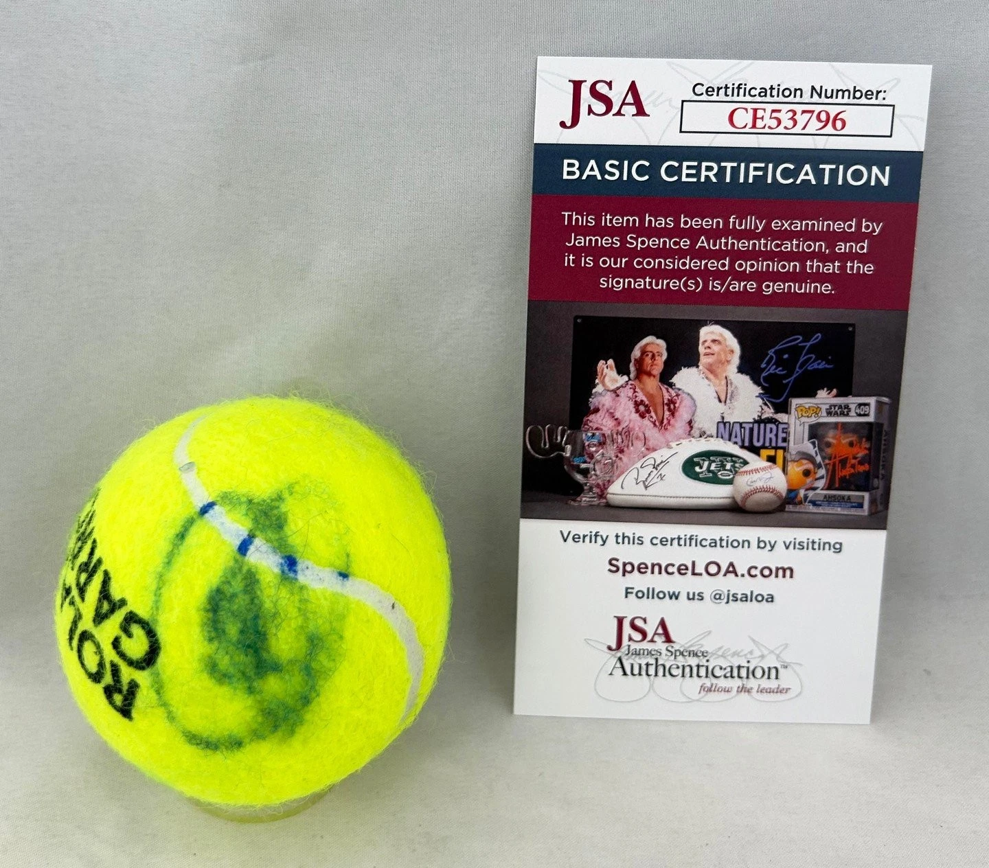 Novak Djokovic Signed Tennis Ball Roland Garros French Open JSA 1 COA