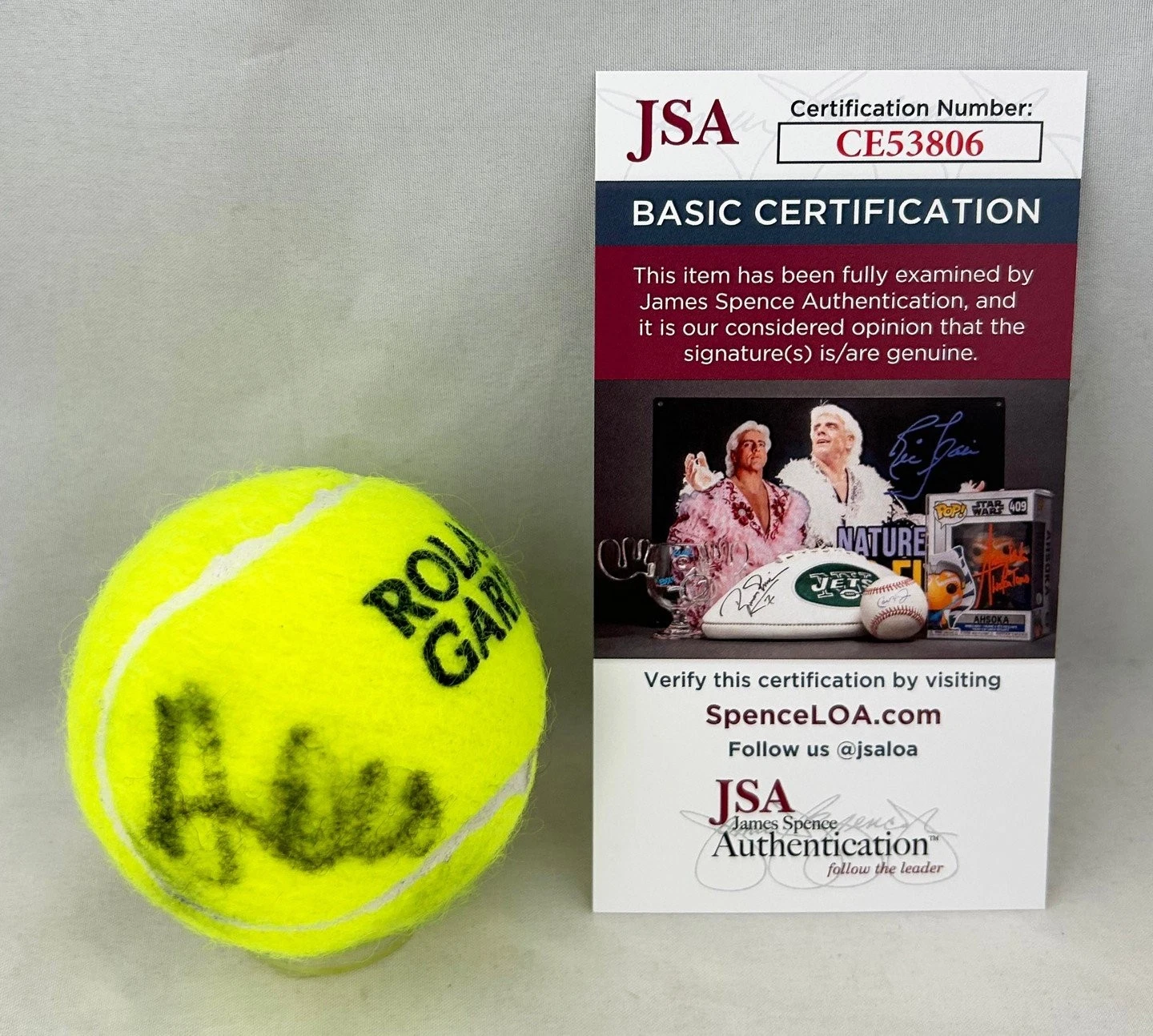 Jelena Ostapenko Signed Tennis Ball Roland Garros French Open JSA COA