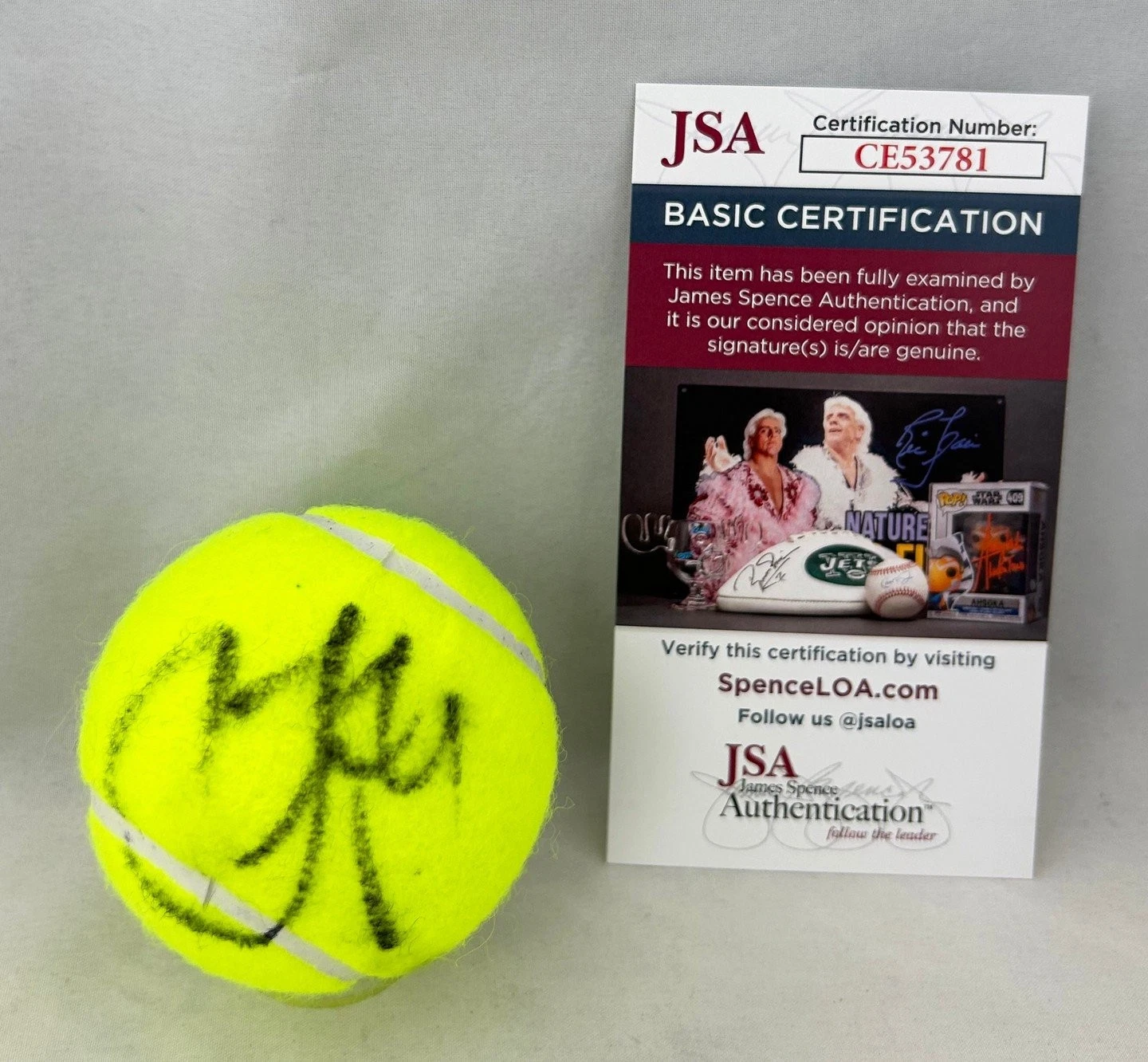 Taylor Fritz Signed Tennis Ball JSA 3 COA