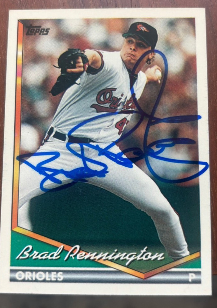 1994 Topps Baltimore Orioles Brad Pennington SIGNED Autographed Baseball Card
