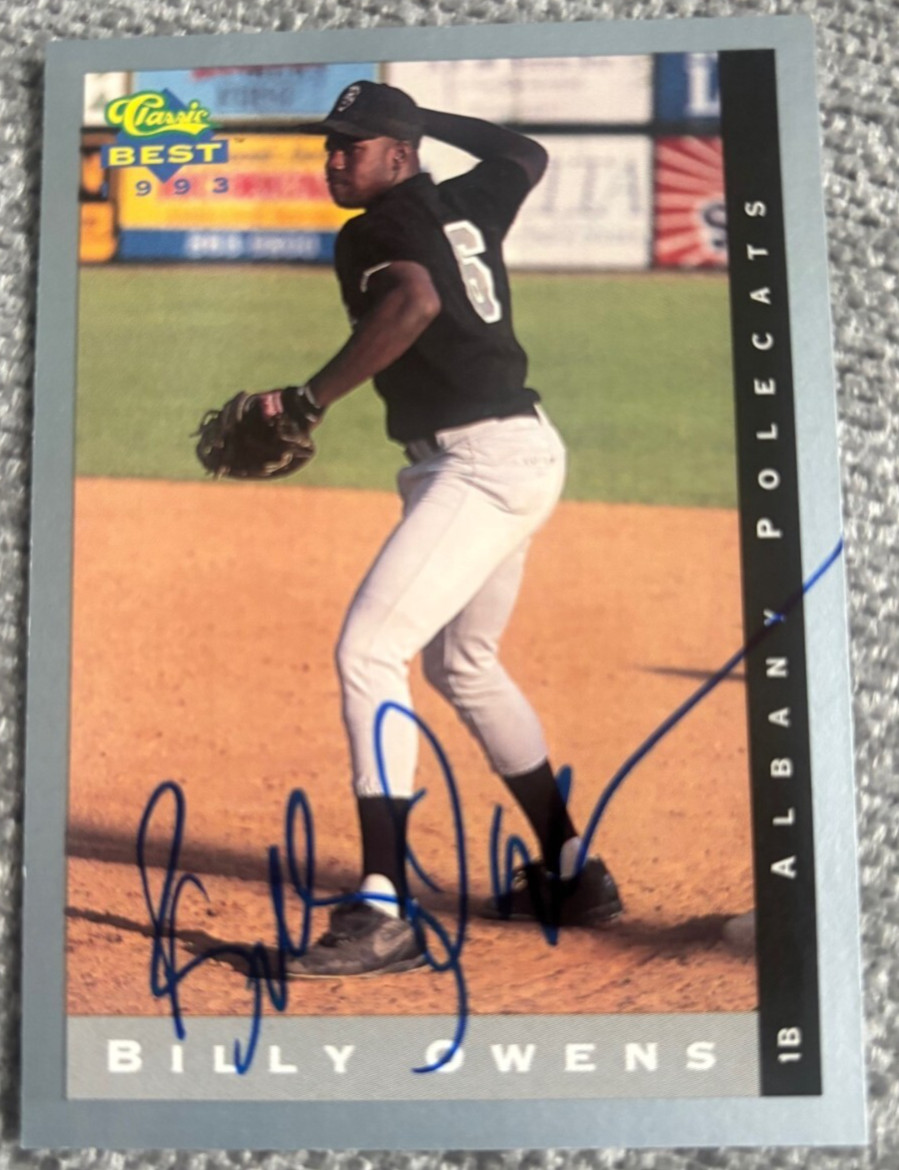 1993 Classic Best Billy Owens signed autographed #85 Albany Polecats Card