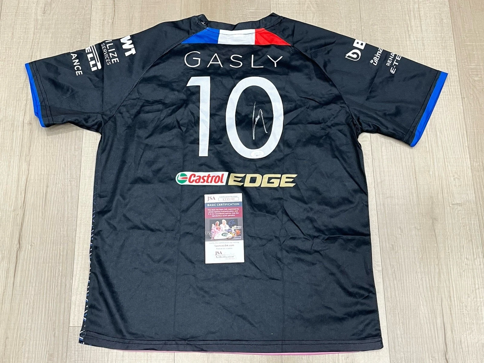 Pierre Gasly Hand Signed Shirt F1 Formula 1 Hat JSA Cert #2