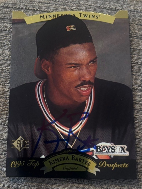 1995 SP Top Prospects Kimera Bartee signed autographed card #88 Bowie Baysox