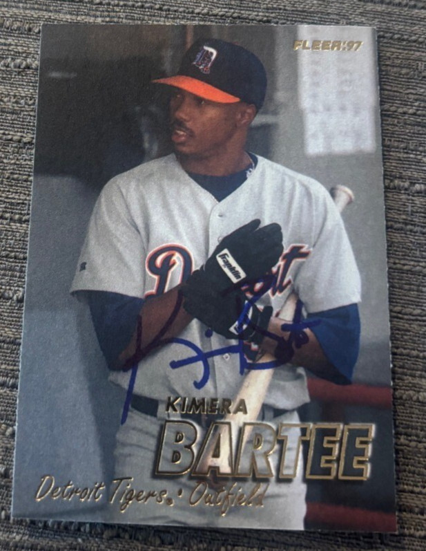 Kimera Bartee 1997 Fleer #94 SIGNED AUTOGRAPHED Detroit Tigers Baseball Card