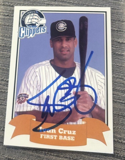 Ivan Cruz 1997 COLUMBUS CLIPPERS POLICE TEAM SIGNED AUTOGRAPHED CARD