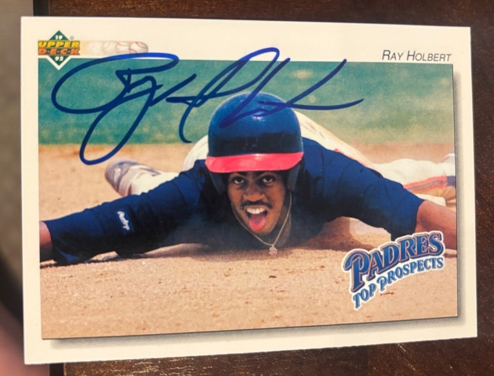 1992 UPPER DECK MINOR LEAGUE #103 RAY HOLBERT SIGNED AUTOGRAPHED CARD PADRES COLLECTIBLE MEMORABILIA