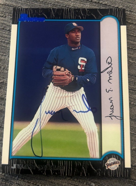 1999 Bowman #116 Juan Melo signed autographed card San Diego Padres