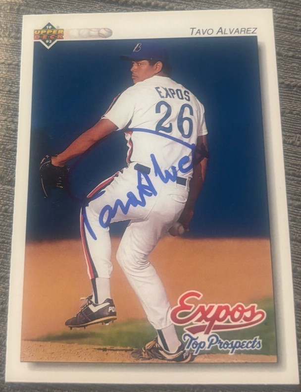 1992 Upper Deck Minor League #262 Tavo Alvarez signed autographed card Expos