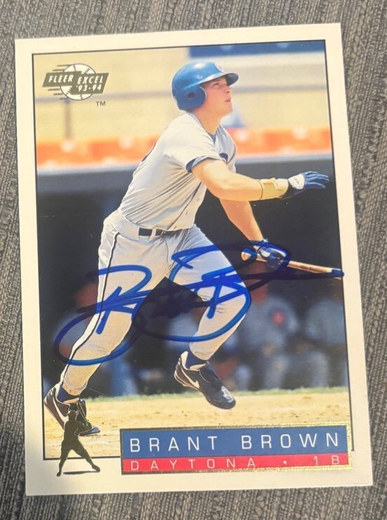 1993-94 Excel (Fleer) Minor League Baseball Brant Brown signed autographed card