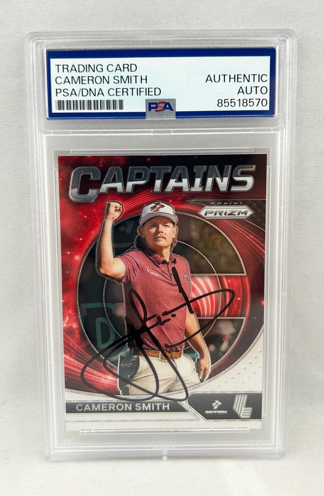 Cameron Smith Signed Card 2024 Panini Prizm #79 Captains PSA/DNA COA