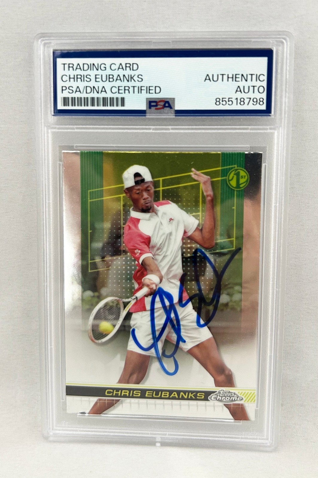 Chris Eubanks Signed Card 2024 Topps Chrome #76 PSA/DNA COA