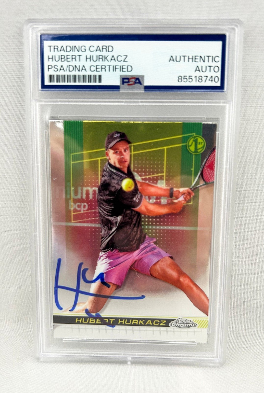 Hubert Hurkacz Signed Card 2024 Topps Chrome #125 PSA/DNA COA