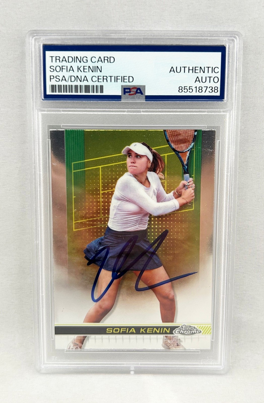 Sofia Kenin Signed Card 2024 Topps Chrome #91 PSA/DNA COA