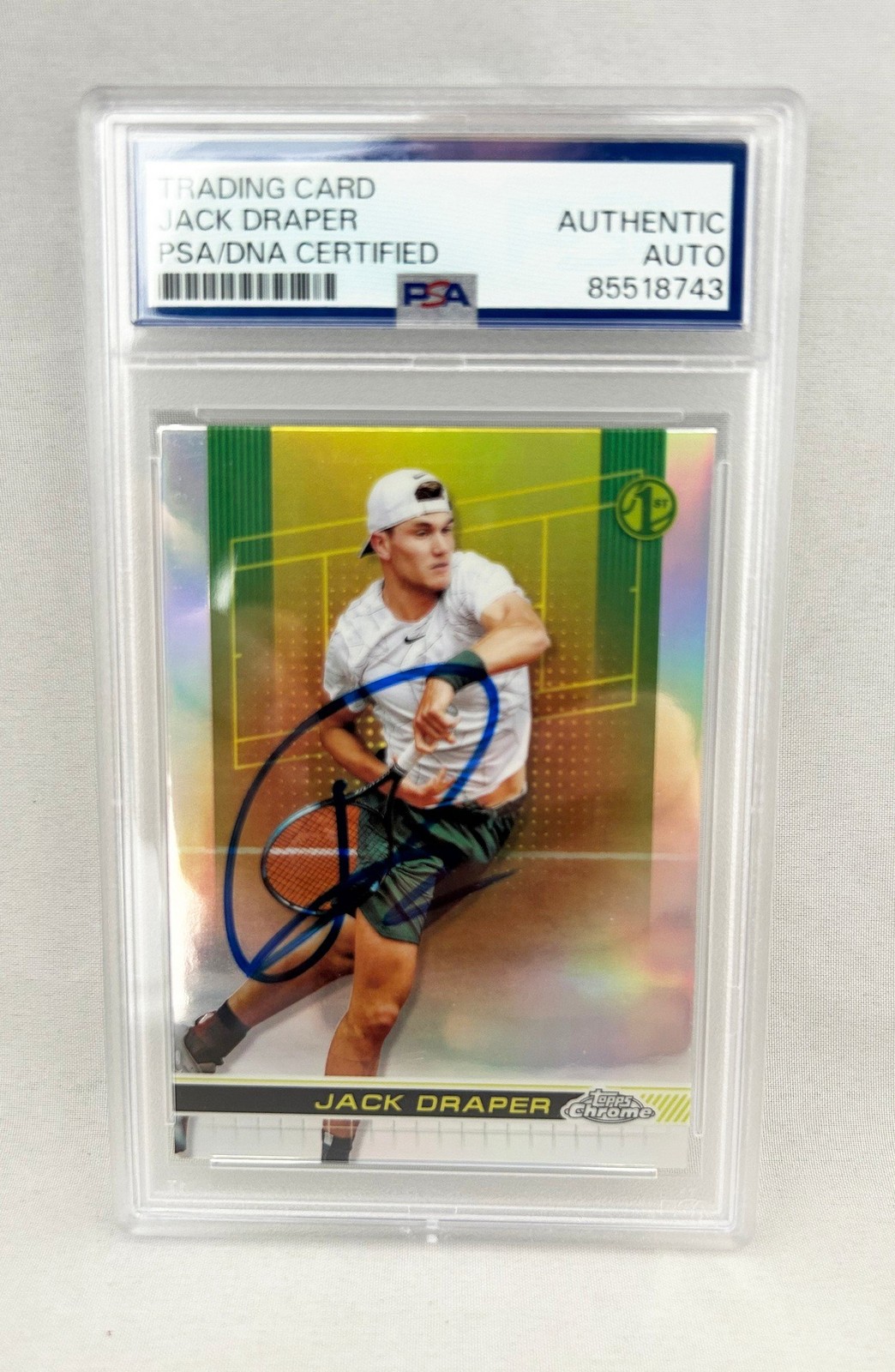 Jack Draper Signed Card 2024 Topps Chrome #2 PSA/DNA COA