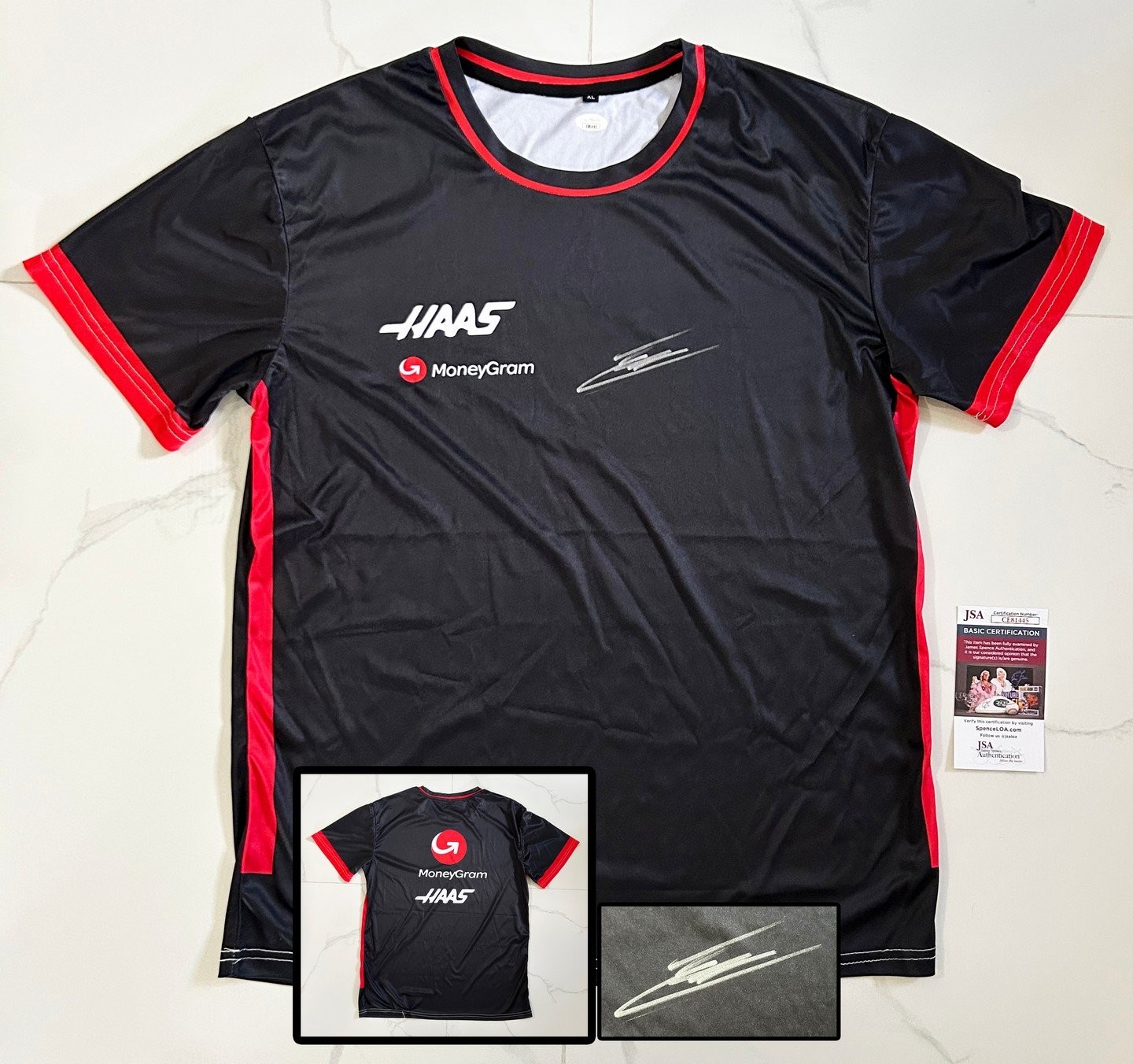 Esteban Ocon Signed Shirt Haas Formula 1 F1 JSA 1 COA
