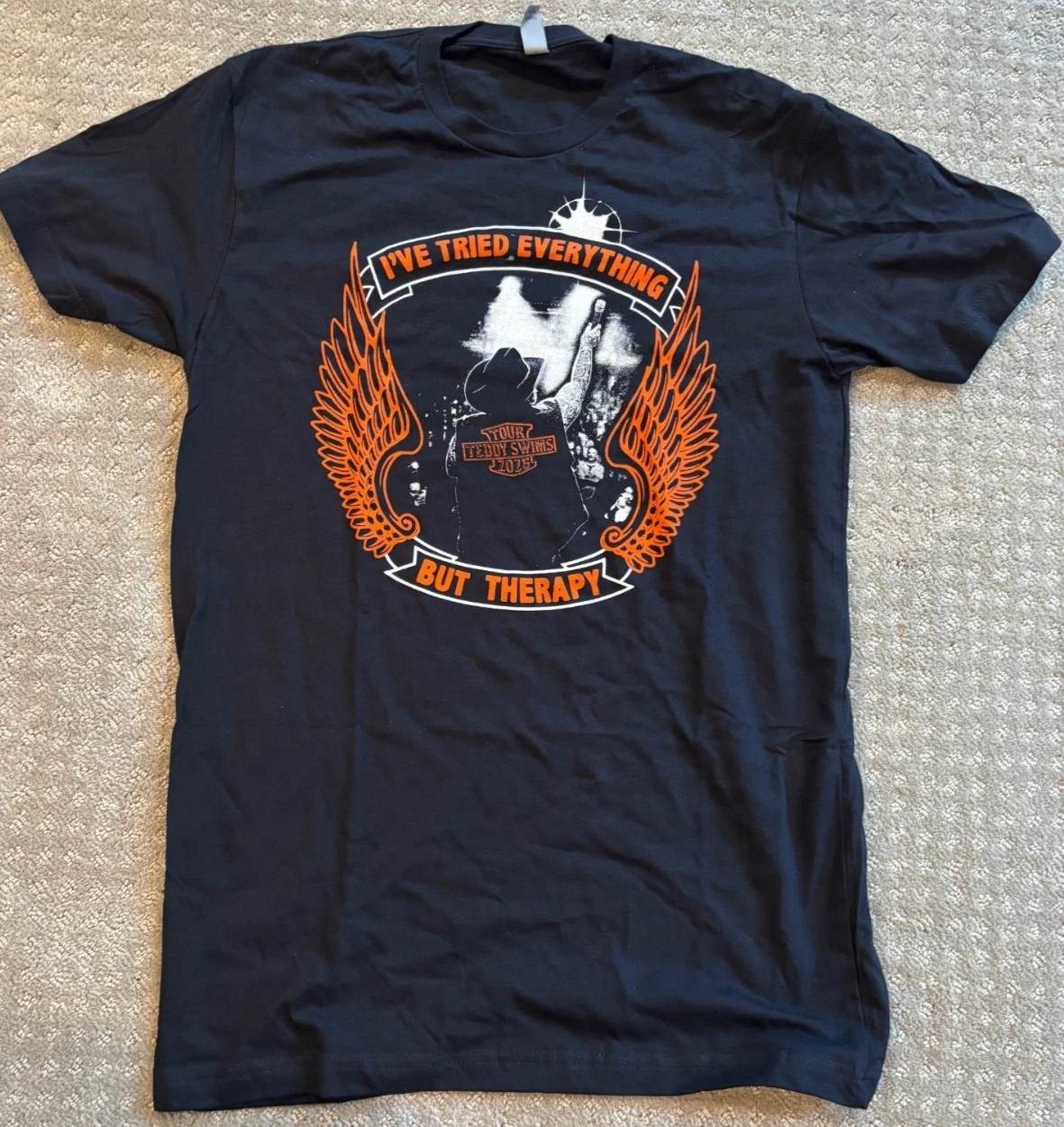 Teddy Swims VIP T-Shirt Medium I've Tried Everything But Therapy Tour New 2025