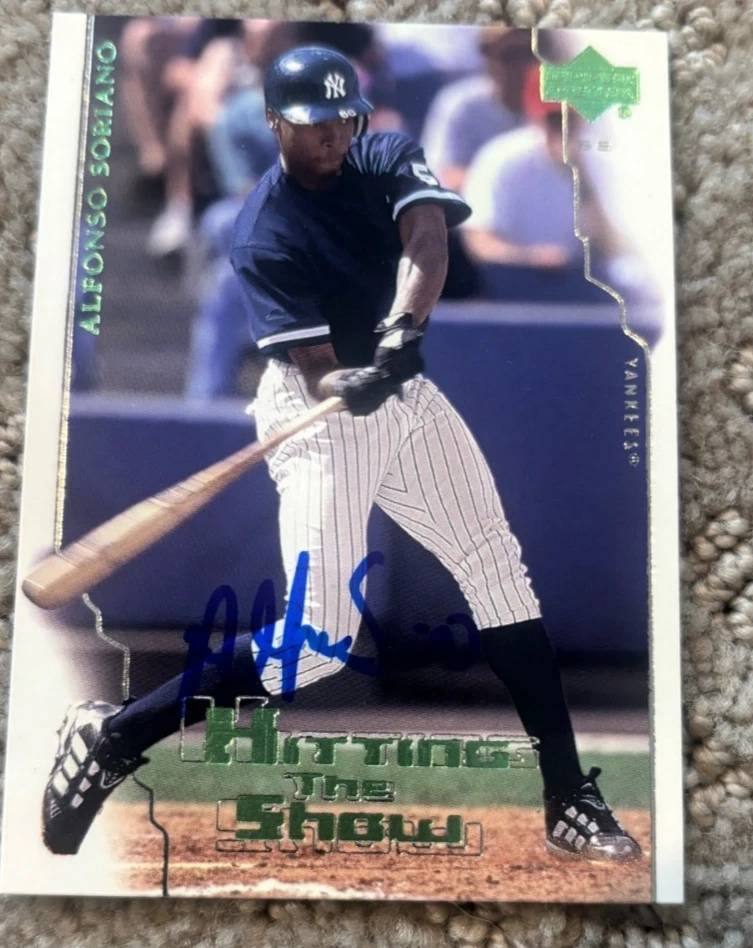 ALFONSO SORIANO signed autographed 2000 Upper Deck #82 card New York Yankees