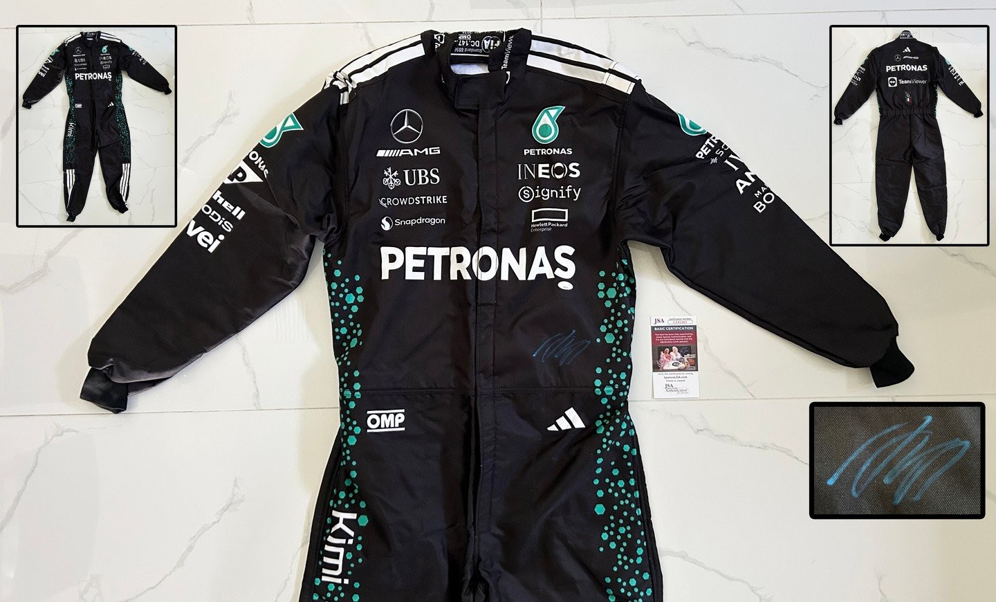 Andrea Kimi Antonelli Signed Race Suit 2025 Season Mercedes Formula 1 F1 JSA COA