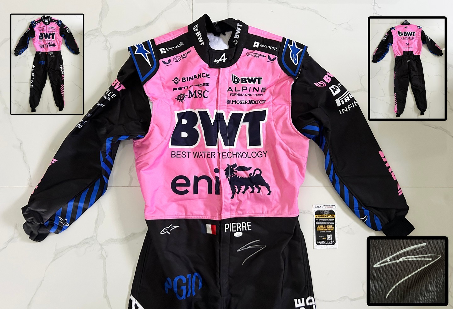 Pierre Gasly Signed Race Suit 2025 Season Alpine Formula 1 F1 JSA COA