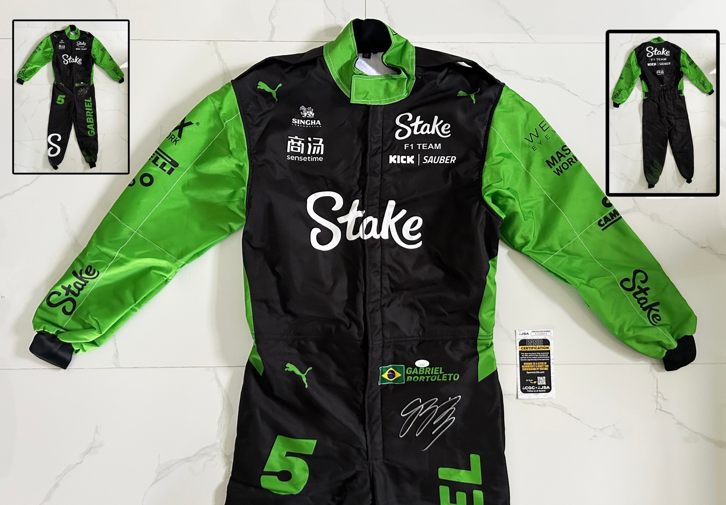 Gabriel Bortoleto Signed Race Suit 2025 Season Stake Formula 1 F1 JSA COA