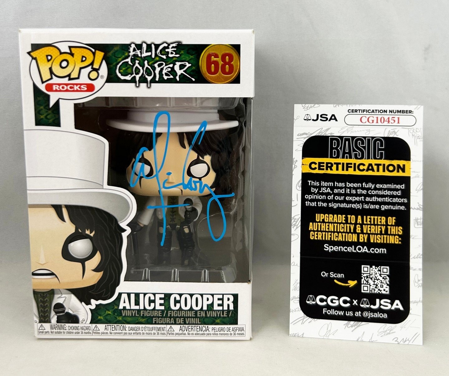 Alice Cooper Signed Funko Pop JSA 1 COA