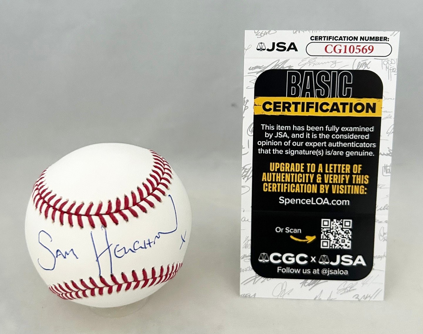 Sam Heughan Signed Baseball Outlander Jamie Fraser JSA 1 COA