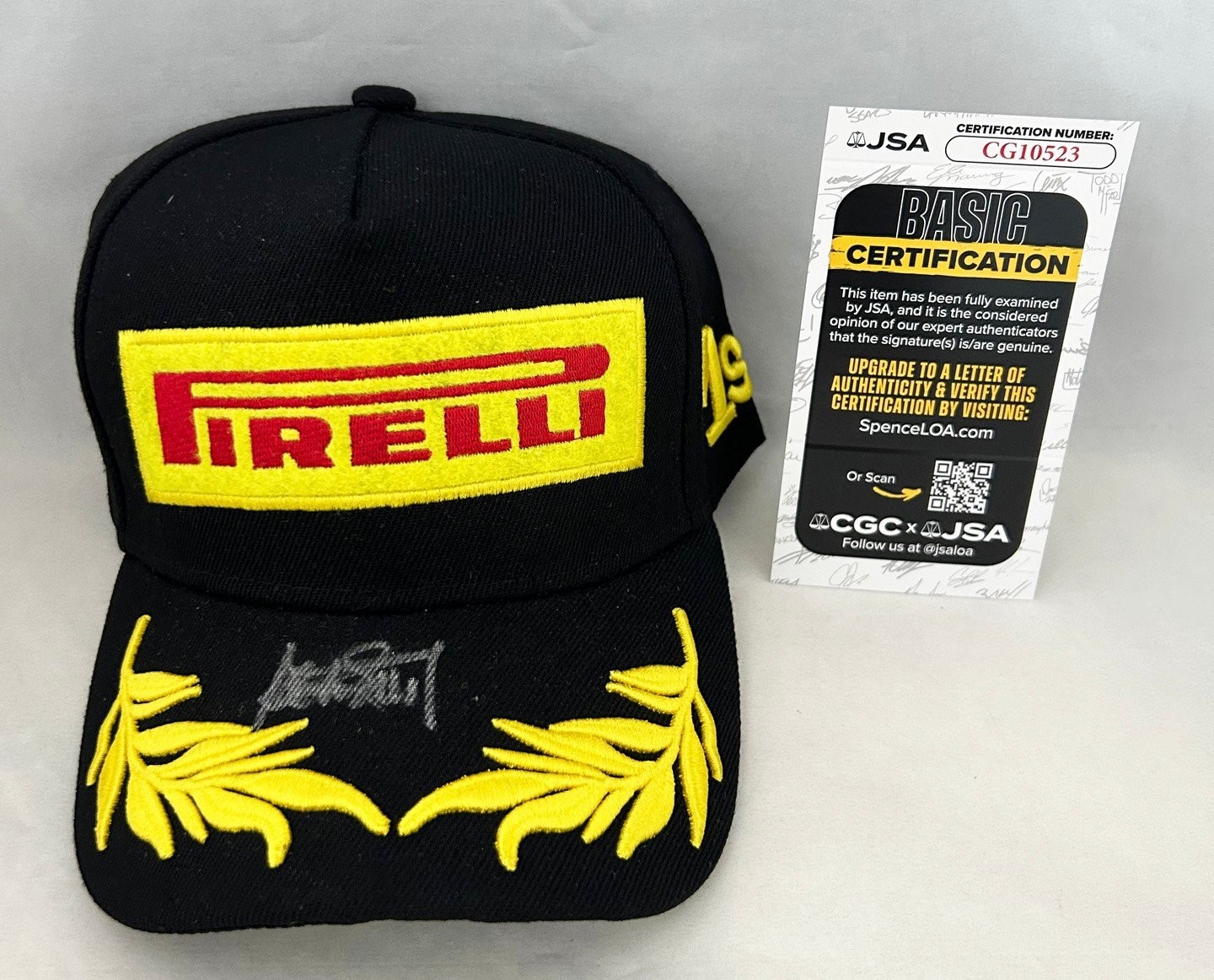 Sir Jackie Stewart Signed Hat BRM Tyrrell Pirelli F1 Formula 1 JSA 2 COA