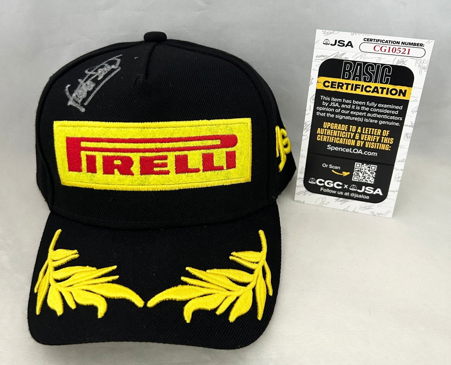 Sir Jackie Stewart Signed Hat BRM Tyrrell Pirelli F1 Formula 1 JSA COA
