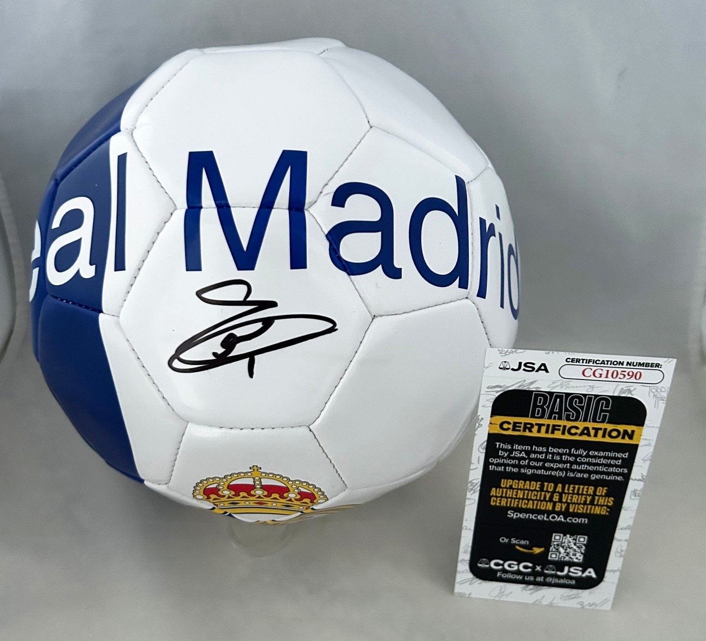 Thibaut Courtois Signed Soccer Ball Real Madrid JSA 1 COA