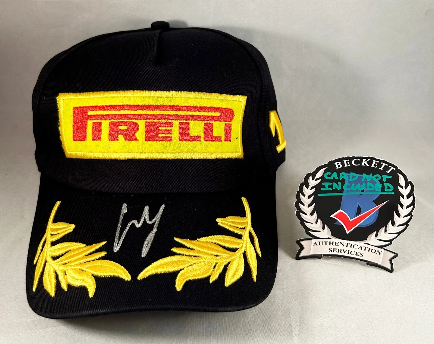 Carlos Sainz Signed Hat Beckett BAS Pirelli Podium Formula 1 F1 Ferrari COA