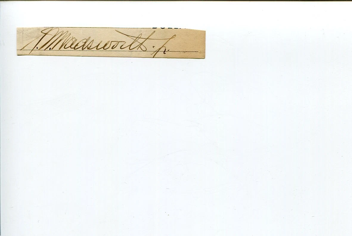 James Wadsworth Jr NY New York Senator Representative Congress Signed Autograph
