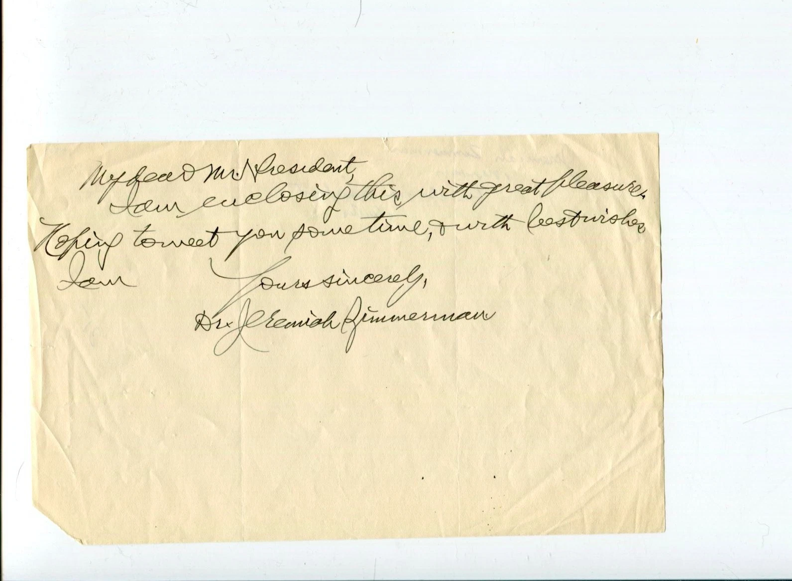 Jeremiah Zimmerman Clergy Archaeologist Author Signed Autograph ALS