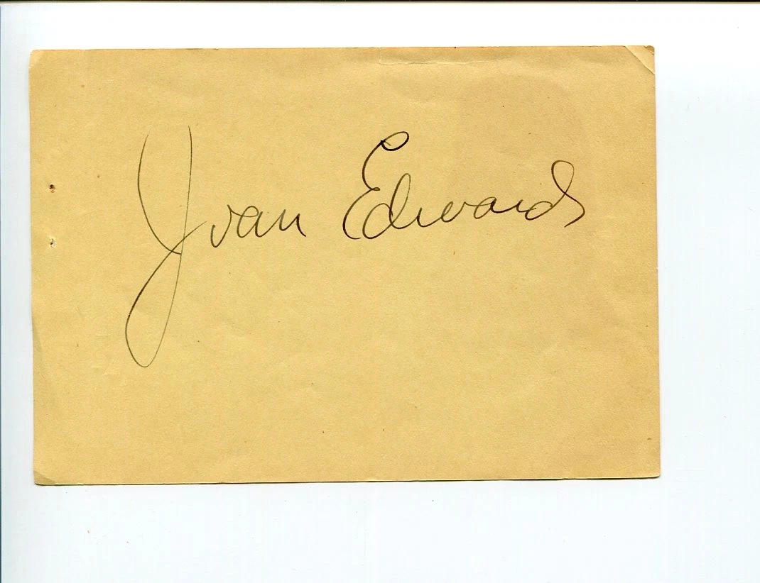 Joan Edwards Jazz Big Band Singer Signed Autograph