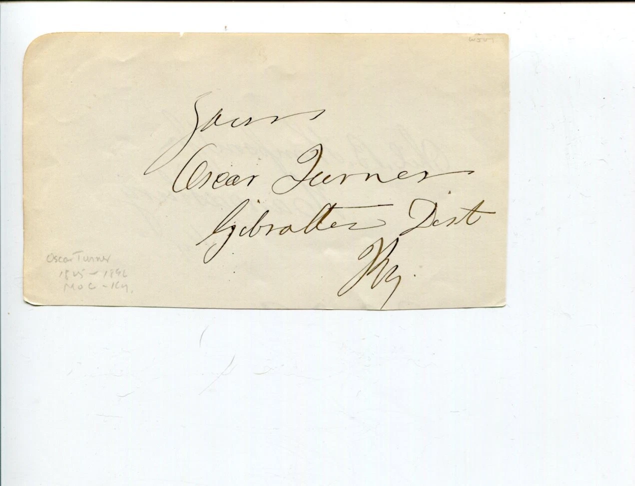 Oscar Turner Philip Thompson Kentucky KY 1800s Congress Signed Autograph