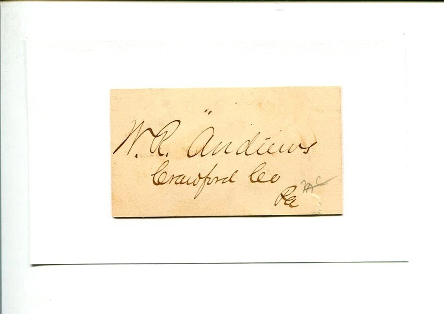 William Henry Andrews New Mexico Territory Congress Signed Autograph