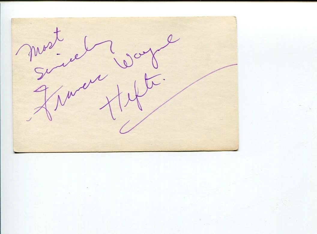 Francis Wayne Hefti Jazz Great Singer Rare Signed Autograph