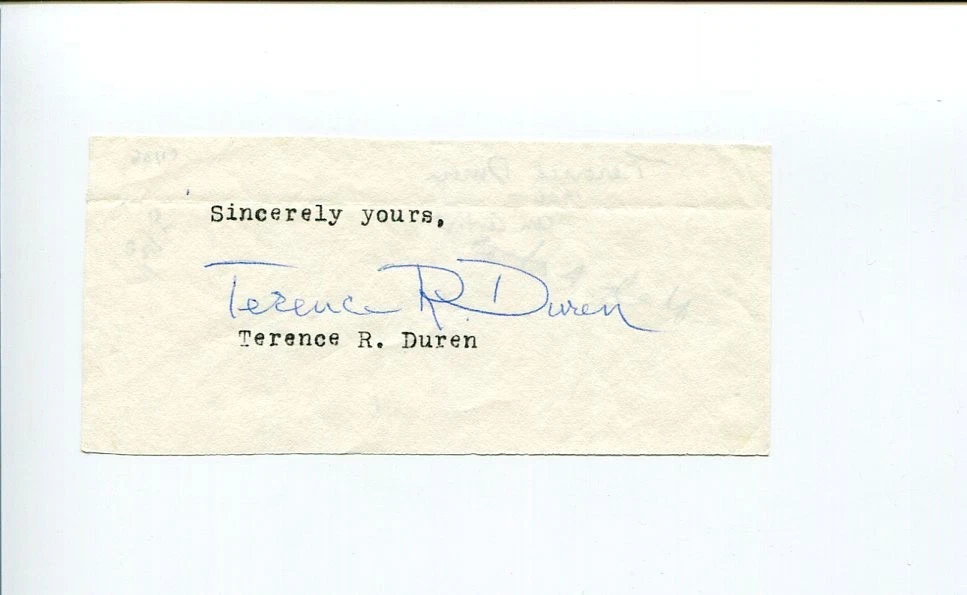 Terence Romaine von Duren Famous American Artist Regionalist Signed Autograph