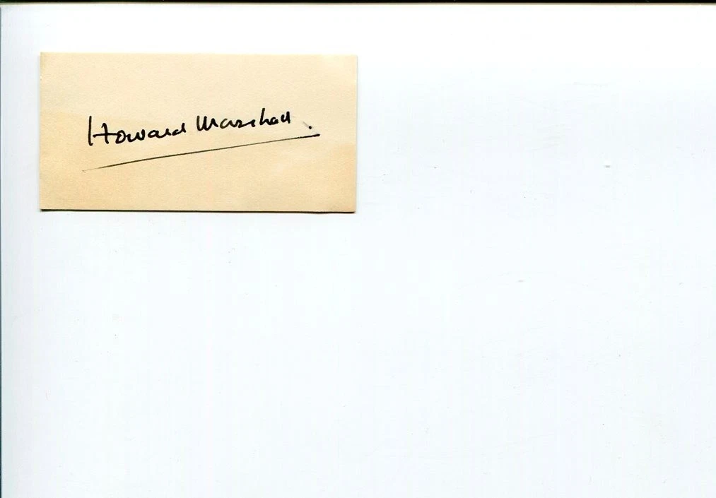 Howard Marshall BBC Cricket Broadcaster Author Signed Autograph