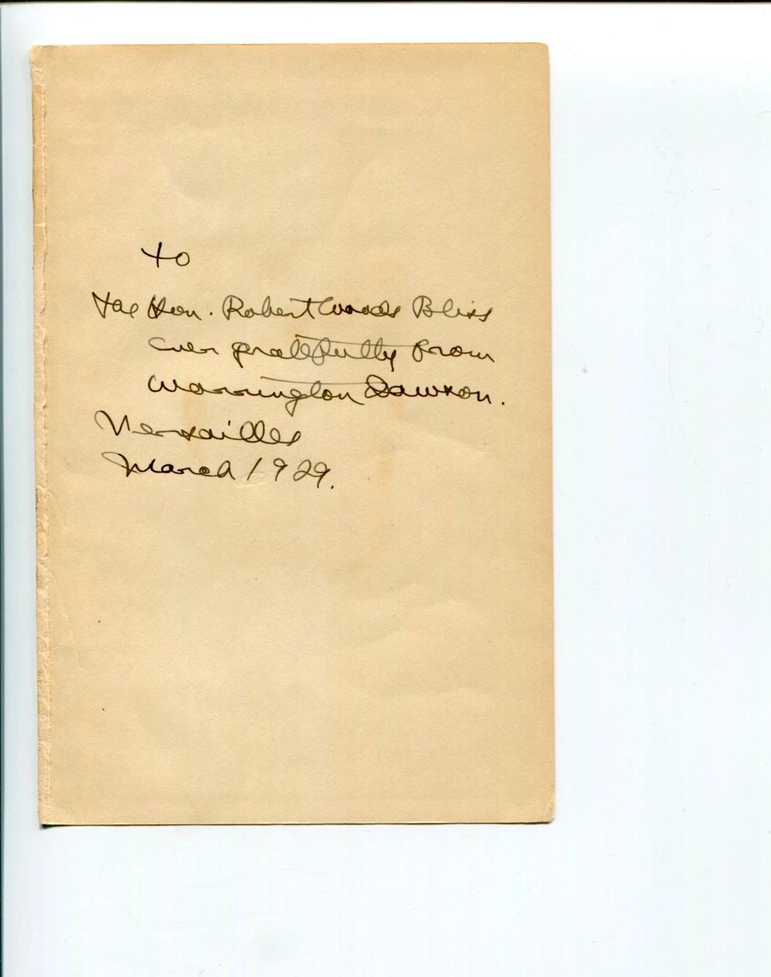 WARRINGTON DAWSON AUTHOR JOSEPH CONRAD FRIEND SIGNED AUTOGRAPH COLLECTIBLE MEMORABILIA