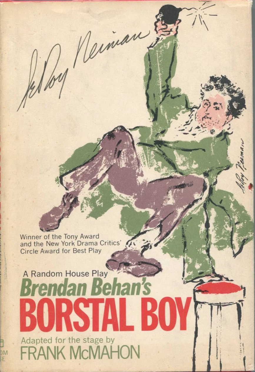 LeRoy Neiman Rare Famous Artist Borstal Boy Signed Hardback Autograph Book