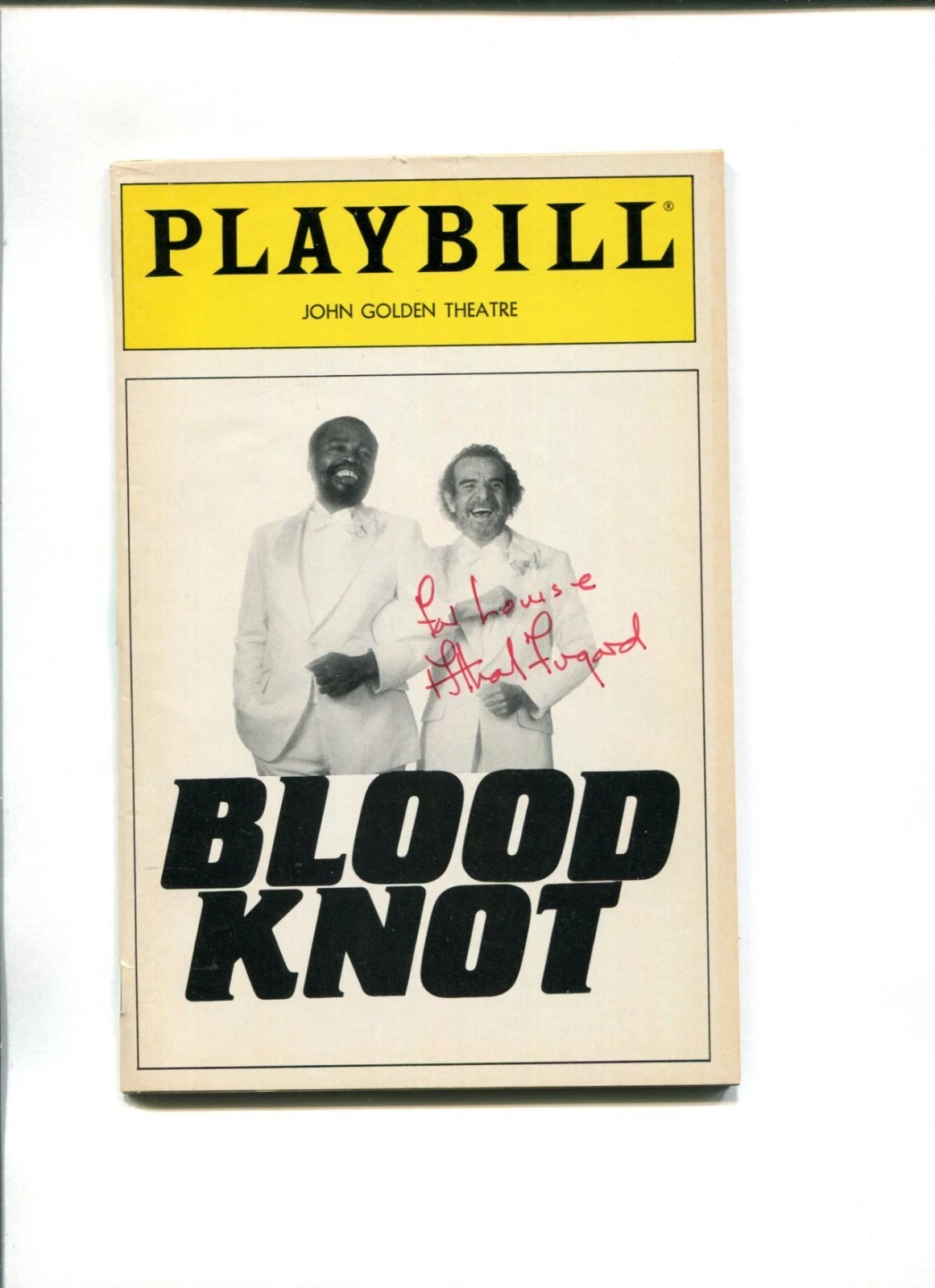 Athol Fugard Blood Knot Signed Broadway Opening Night Autograph Playbill