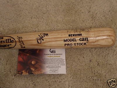 Doug Davis Arizona Diamondbacks Milwaukee Brewers Signed Autograph Baseball Bat