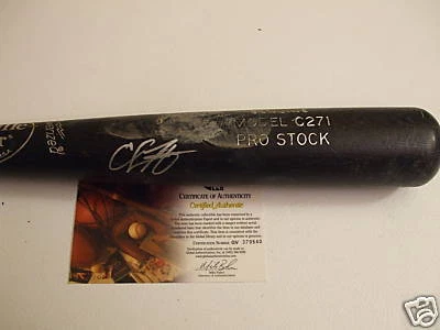 Chris Nelson Colorado Rockies Rookie Signed Autograph Baseball Bat