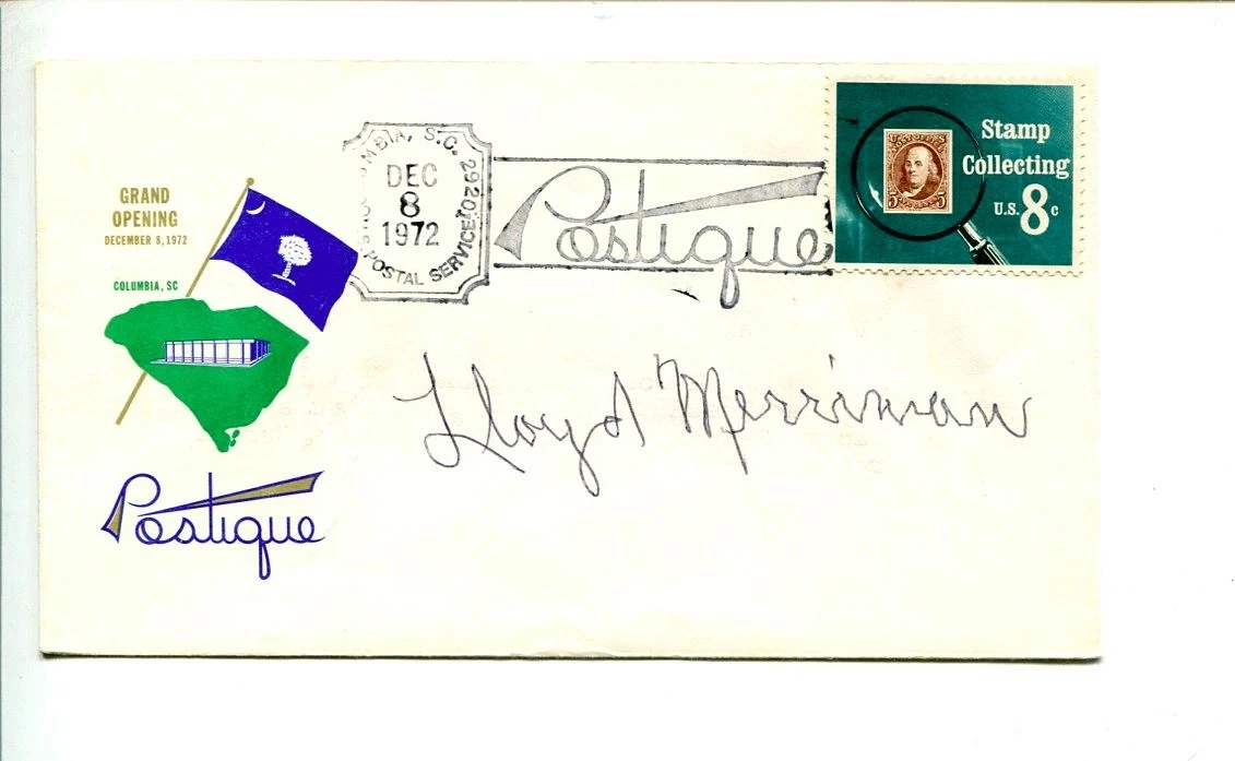 Lloyd Merriman 1949-1954 Cincinnati Reds Chicago Cubs Signed Autograph FDC
