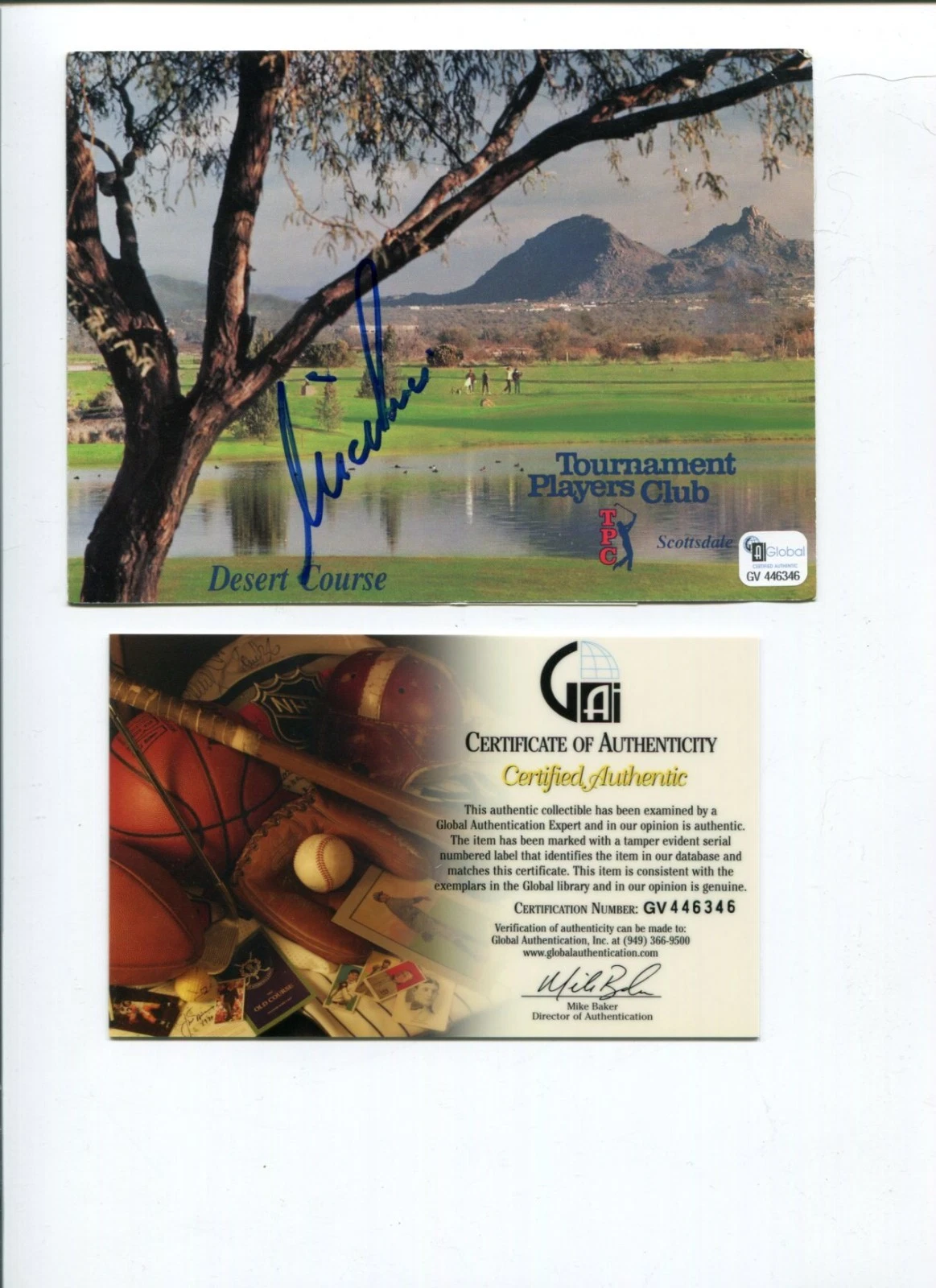 Nick Price British Open PGA Champ Signed Autograph TPC Scorecard COA