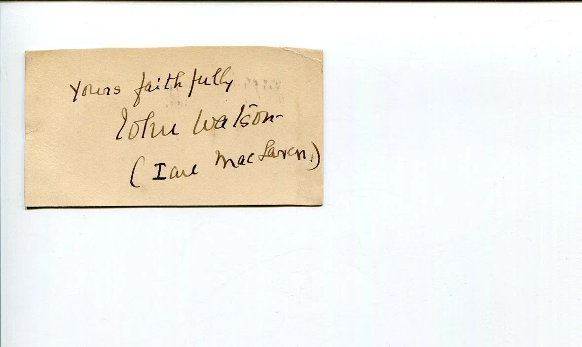 John Watson Ian Maclaren Scottish Author Theologian Clergy Signed Autograph
