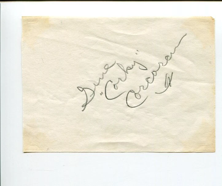 Gene Corky Corcoran Jazz Saxophonist Signed Autograph