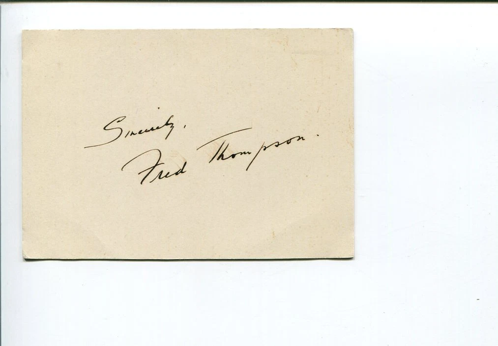 Fred Thompson Funny Face Playwright Author Signed Autograph