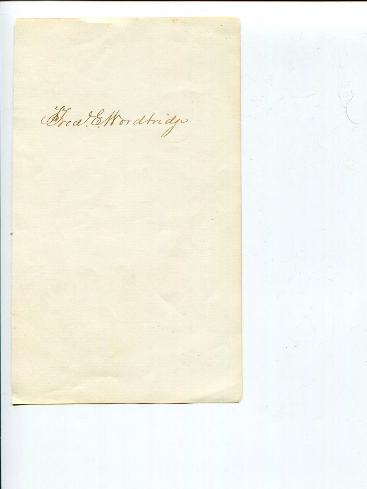 Frederick J. E. Woodbridge Philosopher Signed Autograph